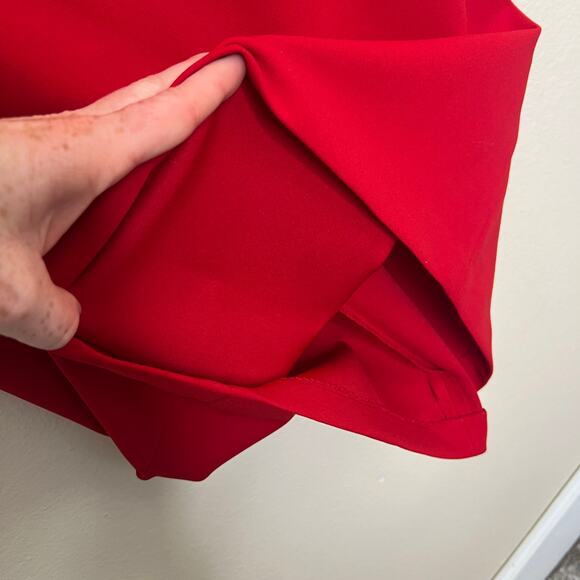 Calvin Klein Christmas Red Flutter Sleeve Sheath Dress 6 - Picture 5 of 10